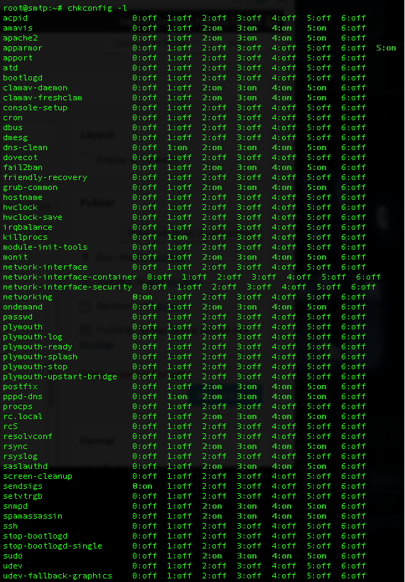 Liste des services en cours sur un serveur Linux Ubuntu LTS 